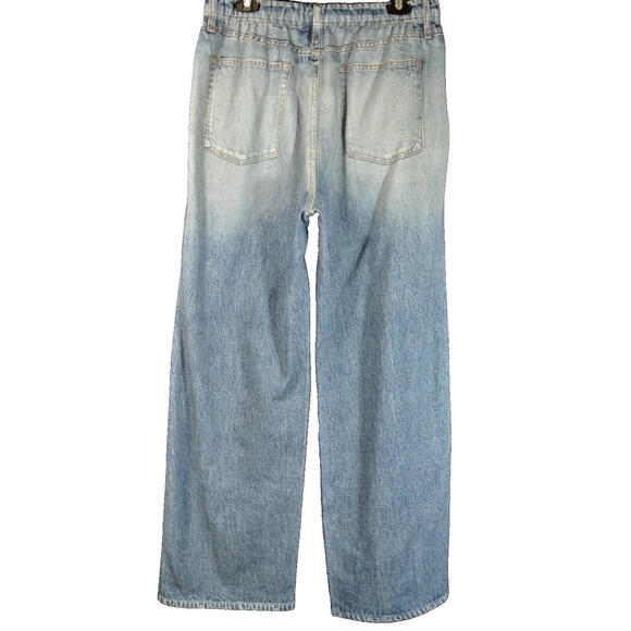 New, Rag and Bone Miramar Wide-Leg Cotton Terry Sweatpants in Noosa Sz L #P3838 - Picture 6 of 9